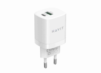 Havit UC30 EU - GaN reislader met twee poorten 33 W, wit