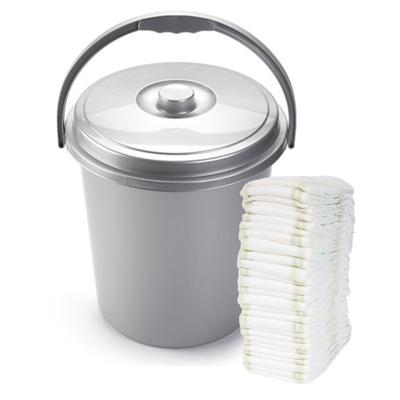 Plasticforte Luiers emmer - zilvergrijs - 21 liter - kunststof - met deksel