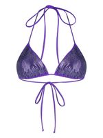 MC2 Saint Barth haut de bikini Annabelle à ornements en cristal - Violet