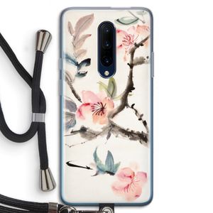 Japanse bloemen: OnePlus 7 Pro Transparant Hoesje met koord