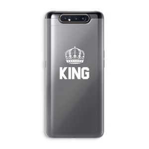 King zwart: Samsung Galaxy A80 Transparant Hoesje