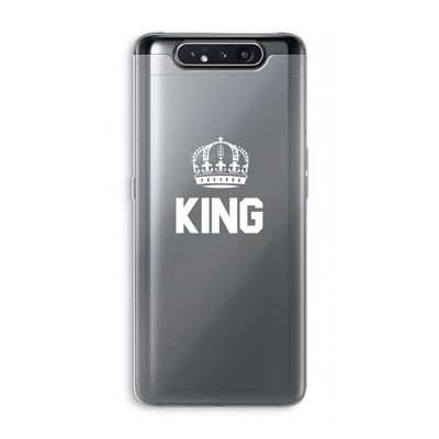 King zwart: Samsung Galaxy A80 Transparant Hoesje