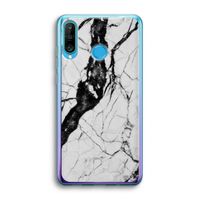 Witte marmer 2: Huawei P30 Lite Transparant Hoesje
