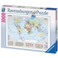 Staatkundige wereldkaart puzzel, 1000 stukjes