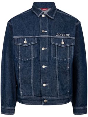 Supreme x Smurfs veste en jean - Bleu