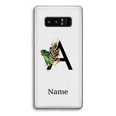 Charcoal Flora: Samsung Galaxy Note 8 Transparant Hoesje
