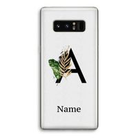 Charcoal Flora: Samsung Galaxy Note 8 Transparant Hoesje