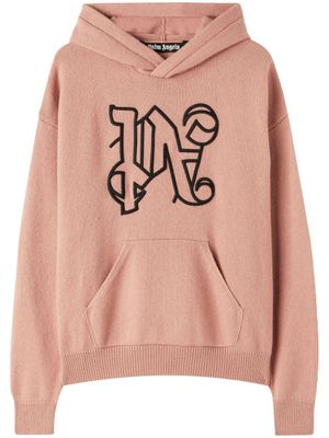 Palm Angels hoodie à logo brodé - Rose