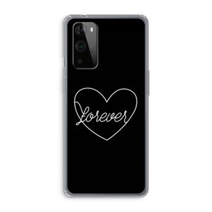 Forever heart black: OnePlus 9 Pro Transparant Hoesje