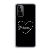 Forever heart black: OnePlus 9 Pro Transparant Hoesje