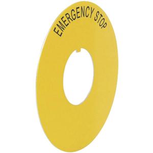 BACO LWE16300 Markeringsplaatje (Ø) 60 mm EMERGENCY STOP Geel 1 stuk(s)