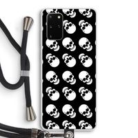 Musketon Skulls: Samsung Galaxy S20 Plus Transparant Hoesje met koord