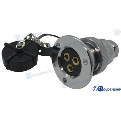Enchufes y pasacables GS11024 - ENCHUFE ESTANCO 5 AMP. 3 POLOS