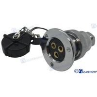 Enchufes y pasacables GS11024 - ENCHUFE ESTANCO 5 AMP. 3 POLOS