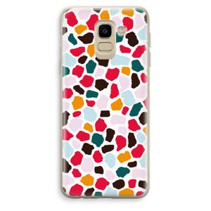 Colored Giraffe: Samsung Galaxy J6 (2018) Transparant Hoesje