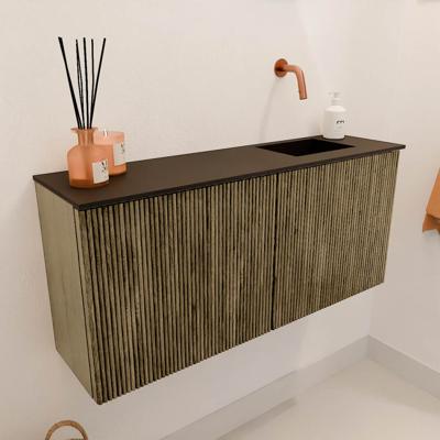 Toiletmeubel Mondiaz Joya | 90 cm | Meubelkleur Dusk | Faye wastafel Urban Rechts | Zonder kraangat(en)