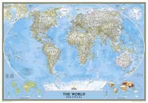 Magneetbord 84M Wereldkaart, politiek, 176 x 122 cm | National Geographic