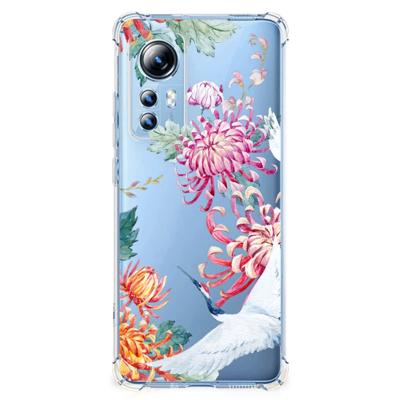 Xiaomi 12 Lite Case Anti-shock Bird Flowers Xiaomi 12 Lite Case Anti-shock Bird Flowers