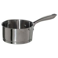 Steelpan/sauspan - Alle kookplaten geschikt - zilver - dia 16 cm - rvs - Steelpannen
