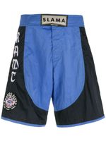 Amir Slama short Luta à patchs brodés - Bleu