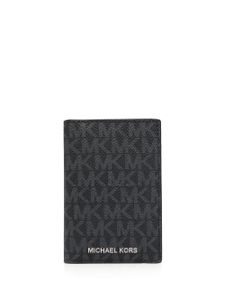 Michael Kors porte-cartes en cuir à imprimé monogrammé - Noir