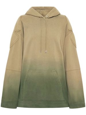Dion Lee hoodie matelassé Sunfade à effet dégradé - Vert