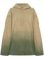 Dion Lee hoodie matelassé Sunfade à effet dégradé - Vert