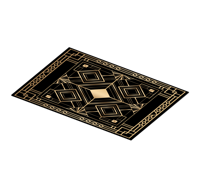 Elegante placemats Moderne kunst zwart en gouden deco