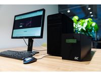 Green Cell UPS01LCD UPS Line-interactive 0,6 kVA 360 W 2 AC-uitgang(en) - thumbnail