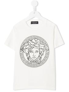 Versace Kids t-shirt en coton à logo Medusa - Blanc