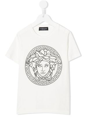 Versace Kids t-shirt en coton à logo Medusa - Blanc