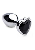 BS Black Heart Gem Anal Plug - Small - thumbnail