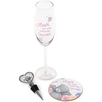 Me to You moederdag prosecco/wijn cadeau set - Flessenstopper/champagneglas/onderzetter Me to You moederdag prosecco/wijn cadeau set - Flessenstopper/champagneglas/onderzetter