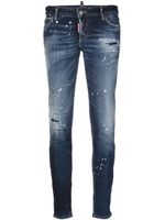 DSQUARED2 jean skinny à effet usé - Bleu - thumbnail