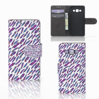 Samsung Galaxy A3 2015 Telefoon Hoesje Feathers Color - thumbnail