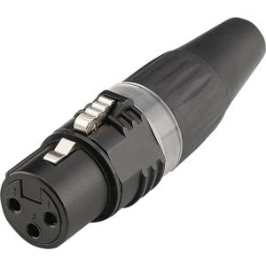 Hicon HI-X3CF-BLK XLR-connector Stekker, recht Aantal polen: 3 Zwart 1 stuk(s)