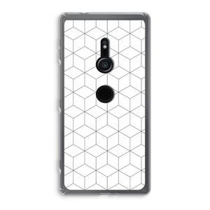 Zwart-witte kubussen: Sony Xperia XZ2 Transparant Hoesje