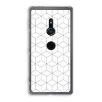 Zwart-witte kubussen: Sony Xperia XZ2 Transparant Hoesje