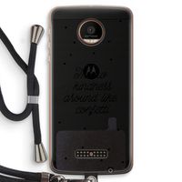 Confetti: Motorola Moto Z Force Transparant Hoesje met koord