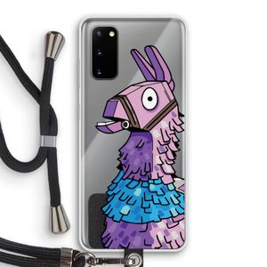 Lama: Samsung Galaxy S20 Transparant Hoesje met koord