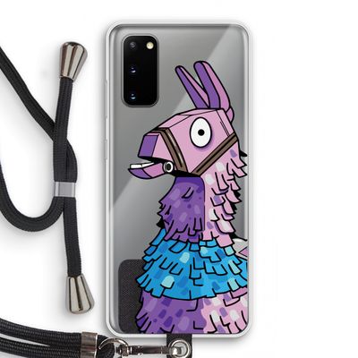 Lama: Samsung Galaxy S20 Transparant Hoesje met koord