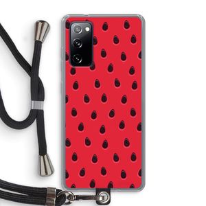 Watermelon: Samsung Galaxy S20 FE / S20 FE 5G Transparant Hoesje met koord