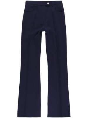 Courrèges pantalon évasé à taille basse - Bleu