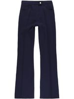 Courrèges pantalon évasé à taille basse - Bleu