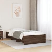 Bedframe zonder matras bewerkt hout bruin eikenkleur 75x190 cm
