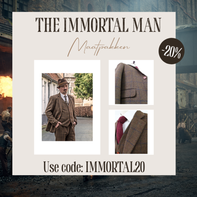 Maatpak Voor Heren | 3-delig Pak | Bruin Windowpane Tweed | Michael Gray | Peaky Blinders | Peaky Blinders