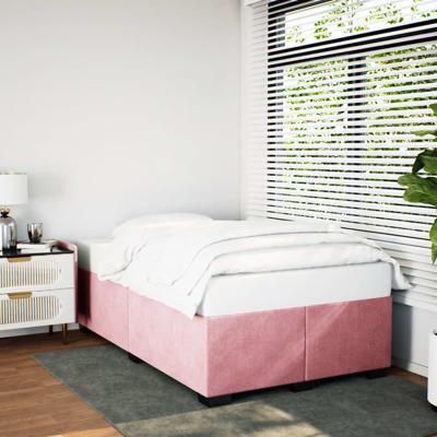 Bedframe fluweel roze 120x200 cm
