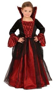 Klassieke prinsessenkostuum rood/zwart