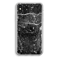 Zwart marmer: iPhone X Transparant Hoesje