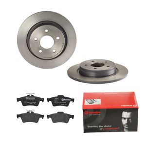 Remmenset, remschijf BREMBO, Remschijftype: Massief, Inbouwplaats: Achteras: , u.a. für Ford, Volvo